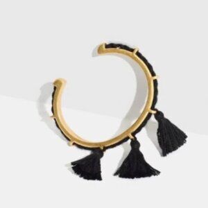 Madewell Tassle Cuff Bracelet, Vintage Gold & Navy